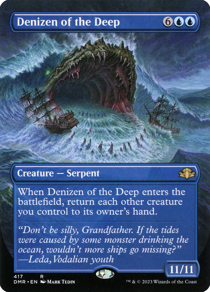 Denizen of the Deep (Borderless): Dominaria Remastered