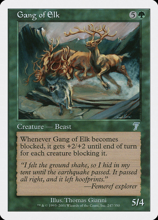 Gang of Elk - (Foil): Seventh Edition