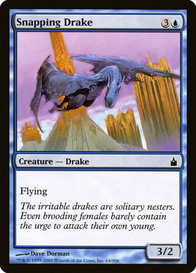 Snapping Drake - (Foil): Ravnica: City of Guilds