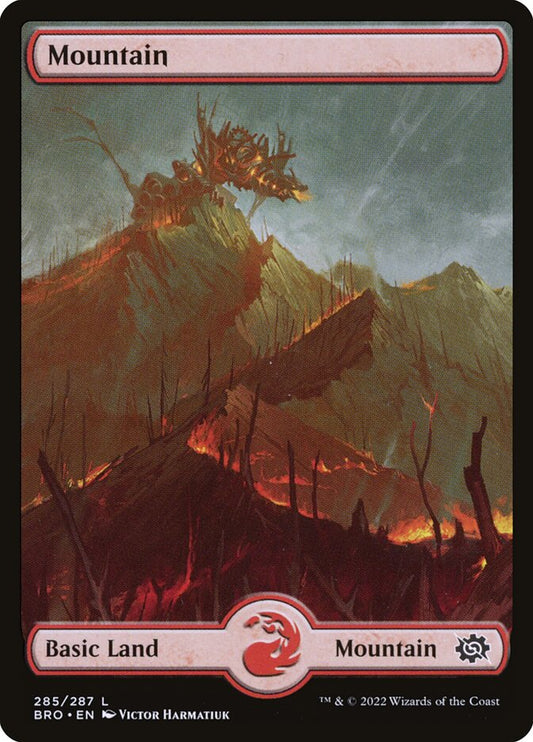 Mountain (Full Art) (#285) - (Foil): The Brothers' War