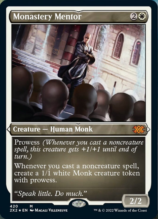 Monastery Mentor (Foil Etched) - (Foil): Double Masters 2022