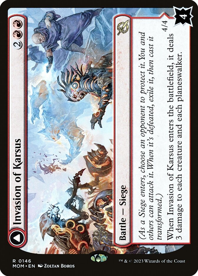 Invasion of Karsus // Refraction Elemental (Prerelease) (March of the Machine) - (Foil): March of the Machine Promos