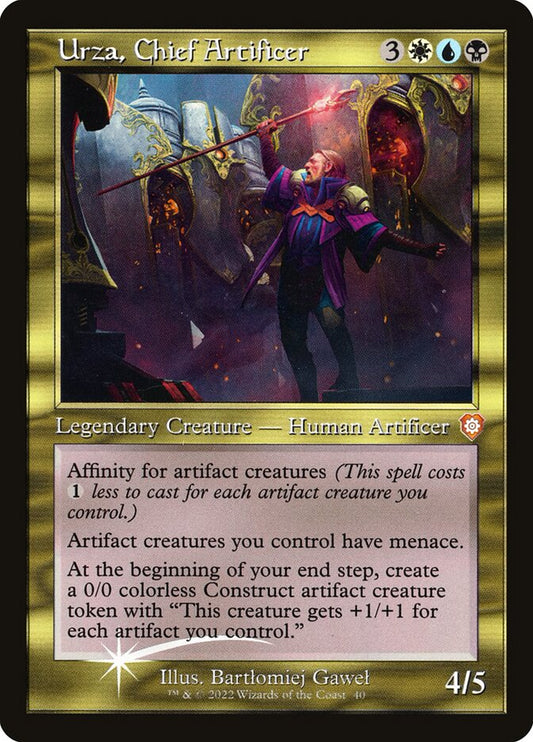 Urza, Chief Artificer (Display Commander) - Thick Stock: The Brothers' War Commander