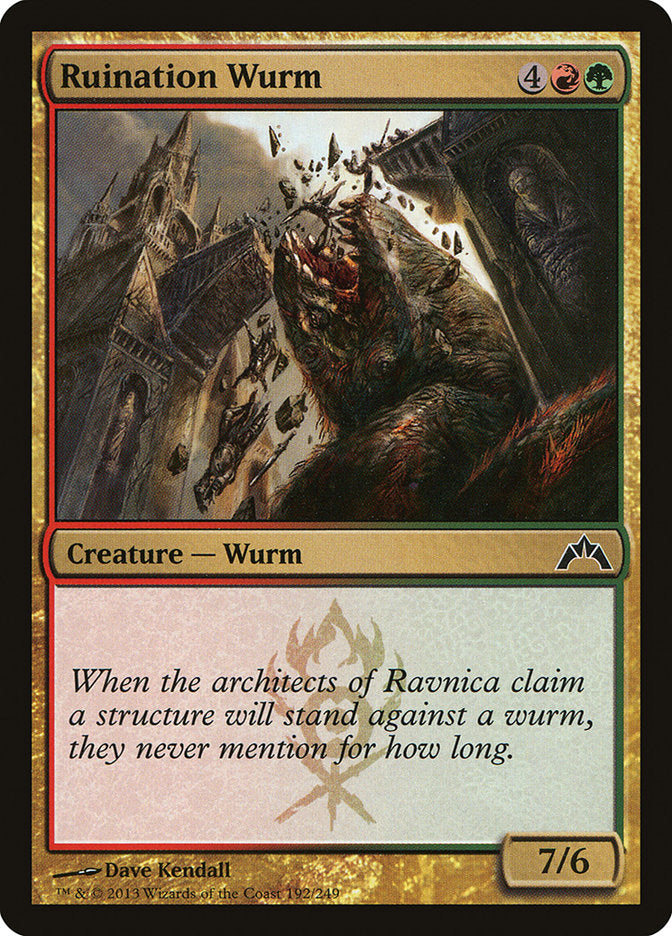 Ruination Wurm - (Foil): Gatecrash