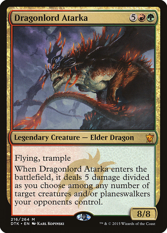 Dragonlord Atarka - (Foil): Dragons of Tarkir