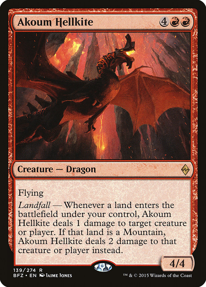 Akoum Hellkite: Battle for Zendikar