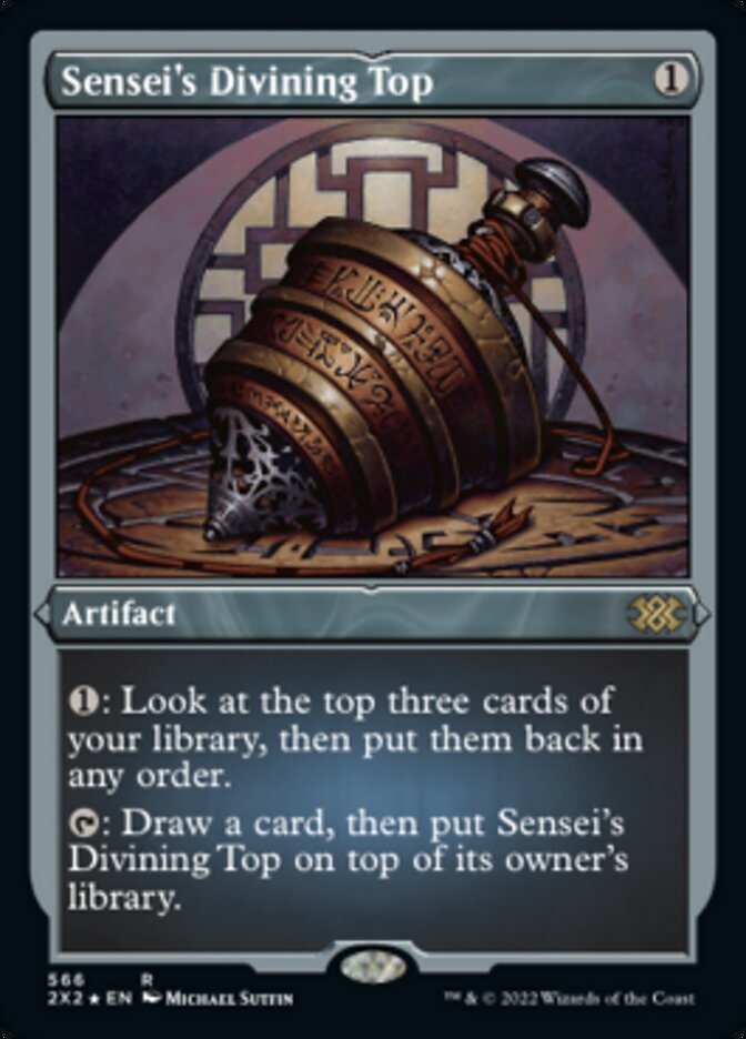 Sensei's Divining Top (Foil Etched) - (Foil): Double Masters 2022