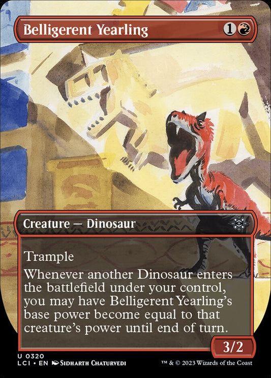 Belligerent Yearling (Borderless) - (Foil): Lost Caverns of Ixalan