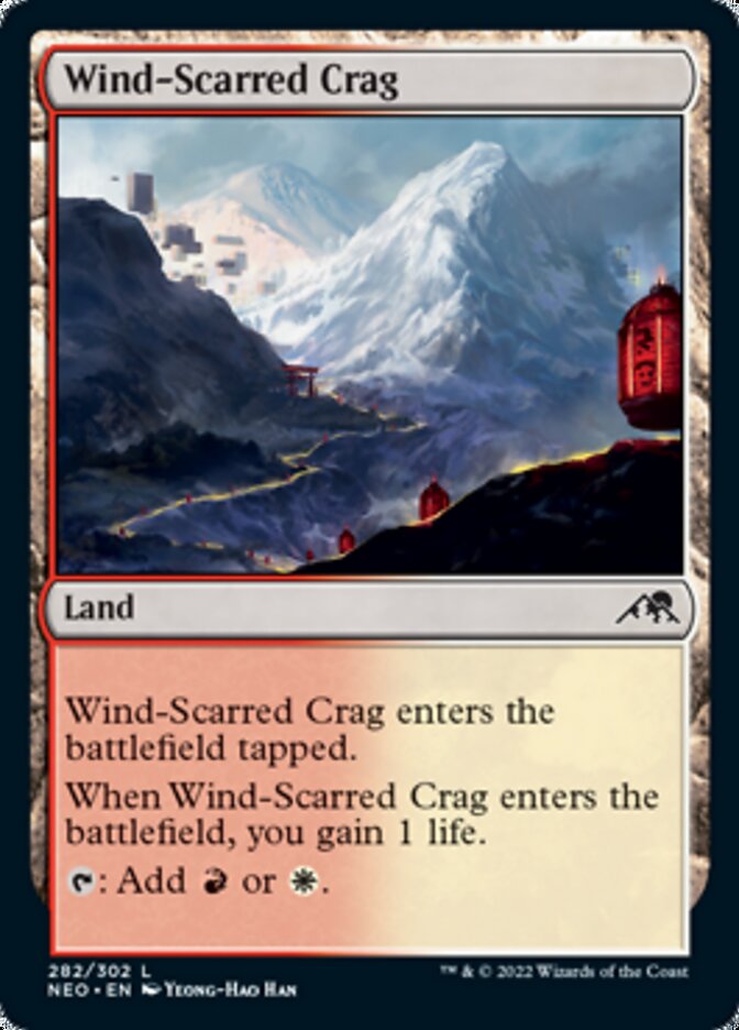 Wind-Scarred Crag - (Foil): Kamigawa: Neon Dynasty