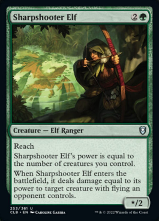 Sharpshooter Elf - (Foil): Commander Legends: Battle for Baldur's Gate