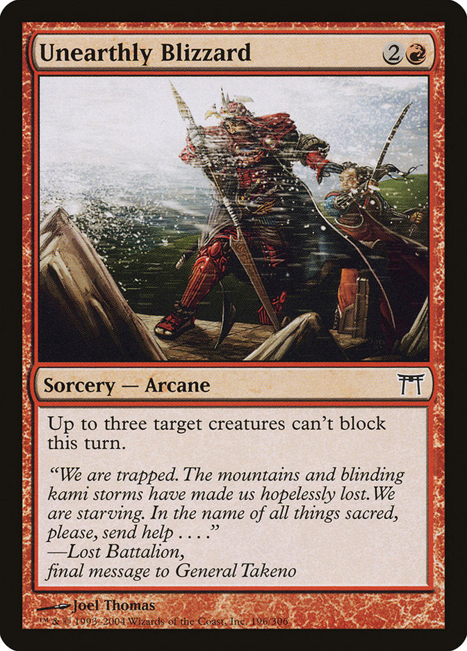 Unearthly Blizzard - (Foil): Champions of Kamigawa