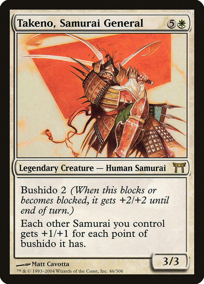 Takeno, Samurai General - (Foil): Champions of Kamigawa