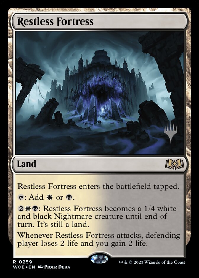 Restless Fortress (Promo Pack) (Wilds of Eldraine) - (Foil): Wilds of Eldraine Promos