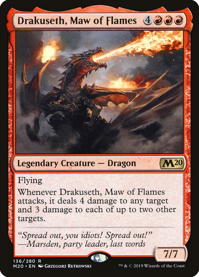 Drakuseth, Maw of Flames - (Foil): Core Set 2020