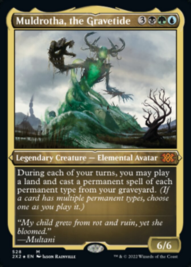 Muldrotha, the Gravetide (Foil Etched) - (Foil): Double Masters 2022
