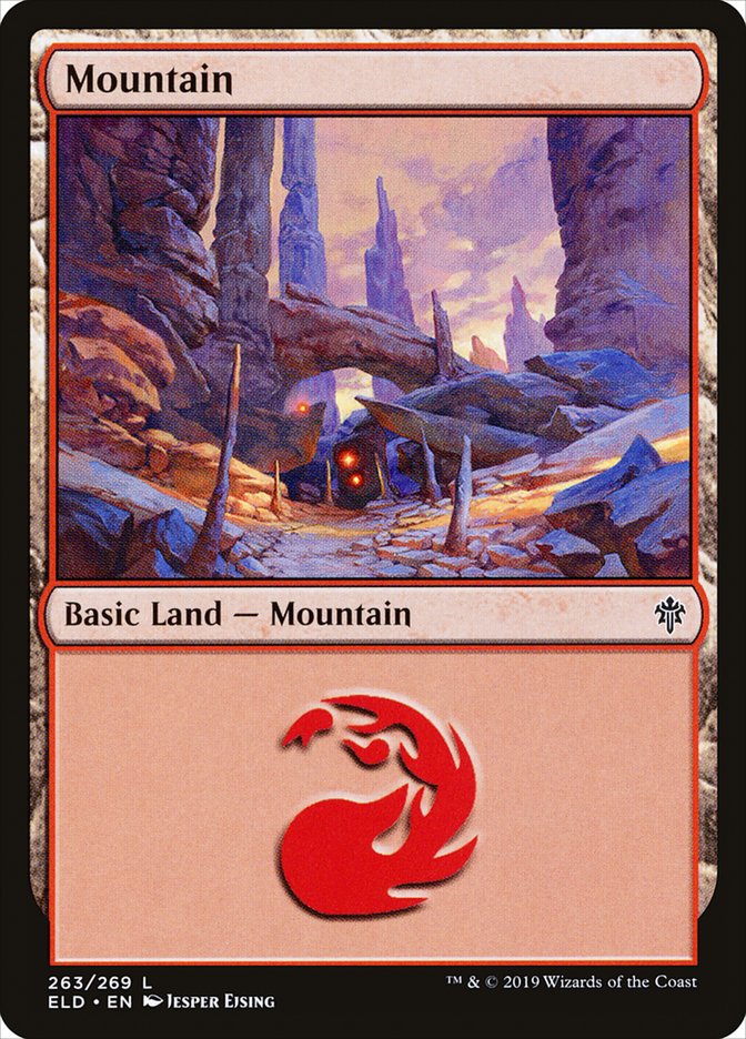 Mountain (#263) - (Foil): Throne of Eldraine