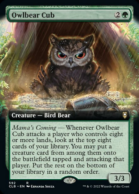 Owlbear Cub (Extended Art): Commander Legends: Battle for Baldur's Gate