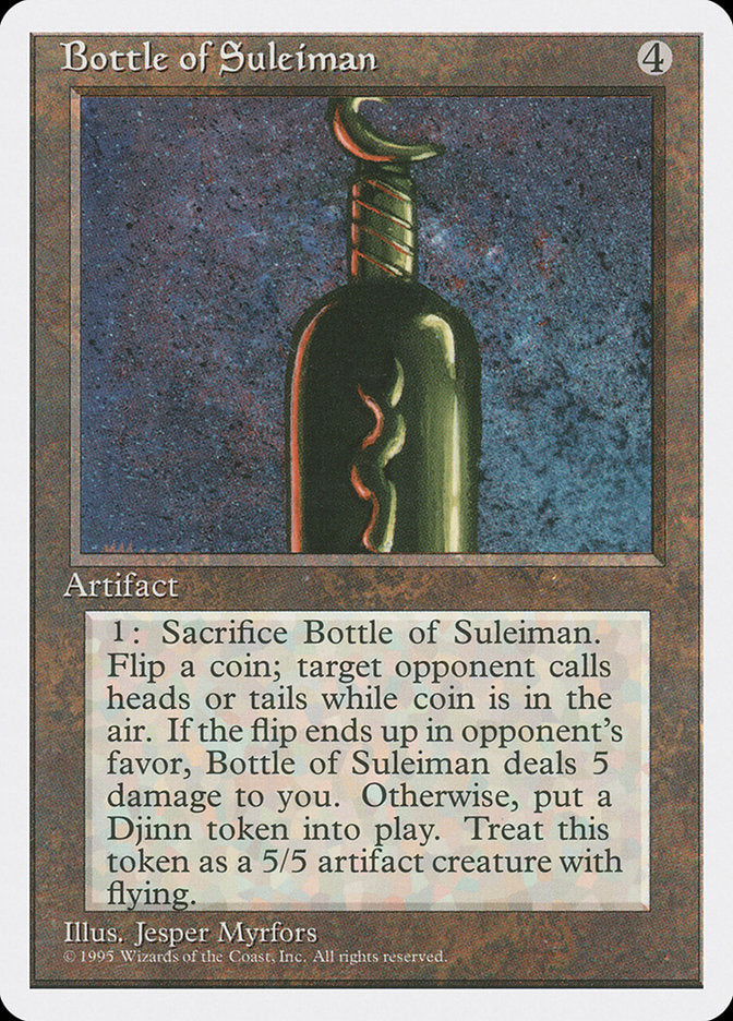 Bottle of Suleiman: Fourth Edition