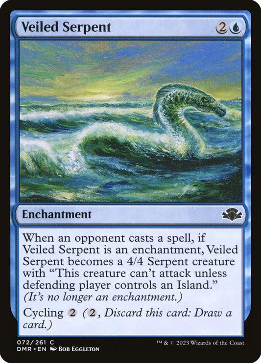 Veiled Serpent - (Foil): Dominaria Remastered