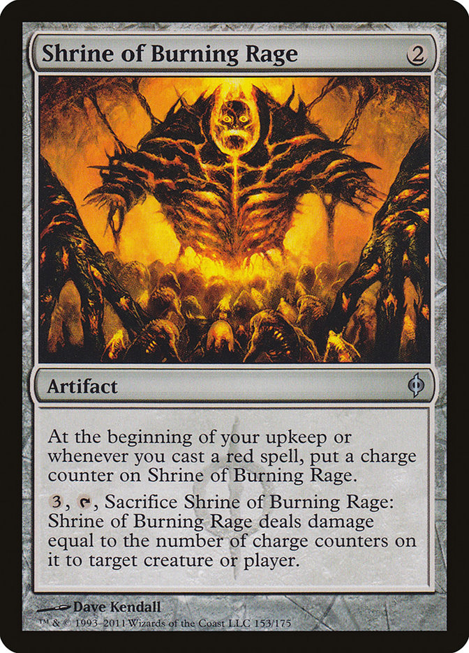 Shrine of Burning Rage - (Foil): New Phyrexia