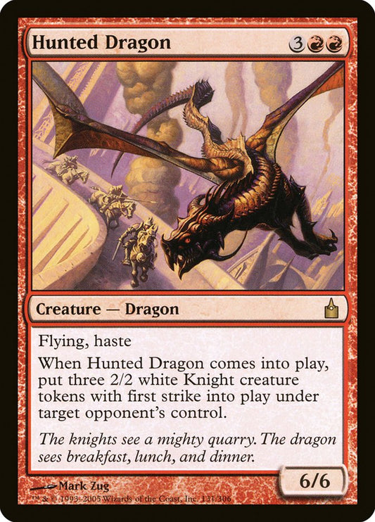 Hunted Dragon - (Foil): Ravnica: City of Guilds