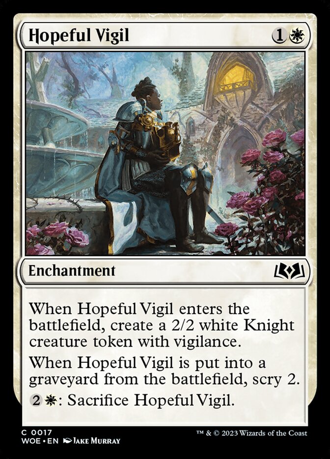 Hopeful Vigil - (Foil): Wilds of Eldraine