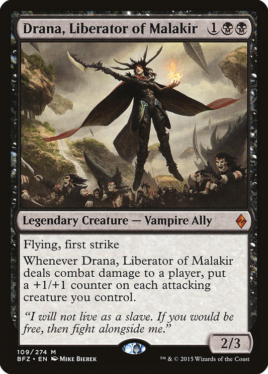 Drana, Liberator of Malakir - (Foil): Battle for Zendikar