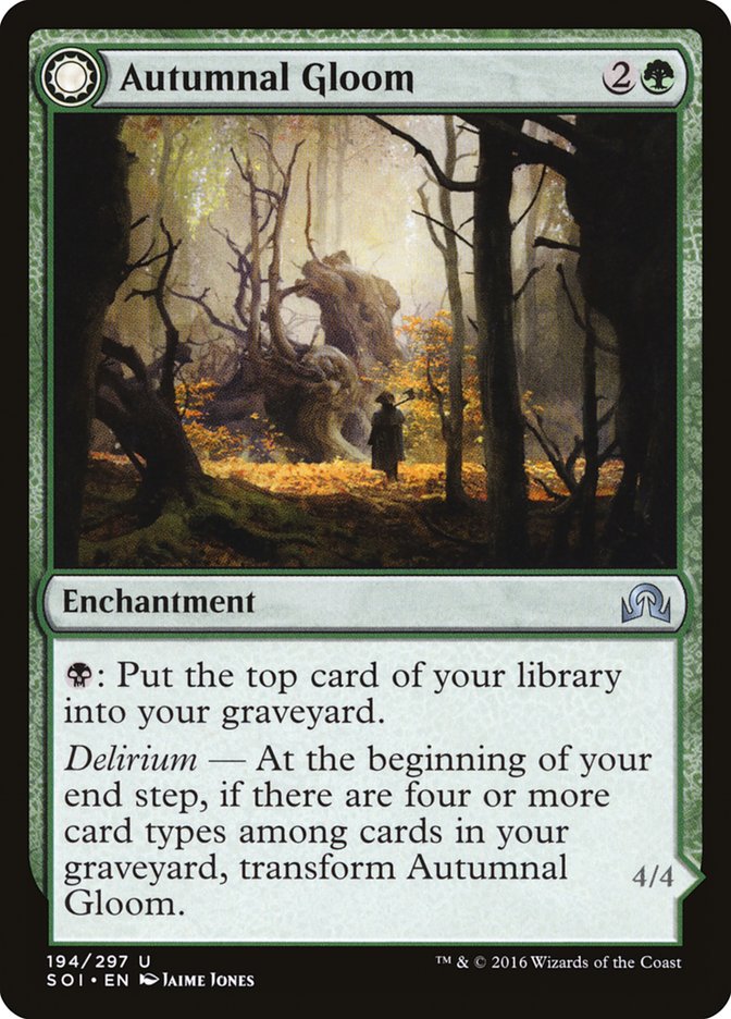 Autumnal Gloom // Ancient of the Equinox - (Foil): Shadows over Innistrad