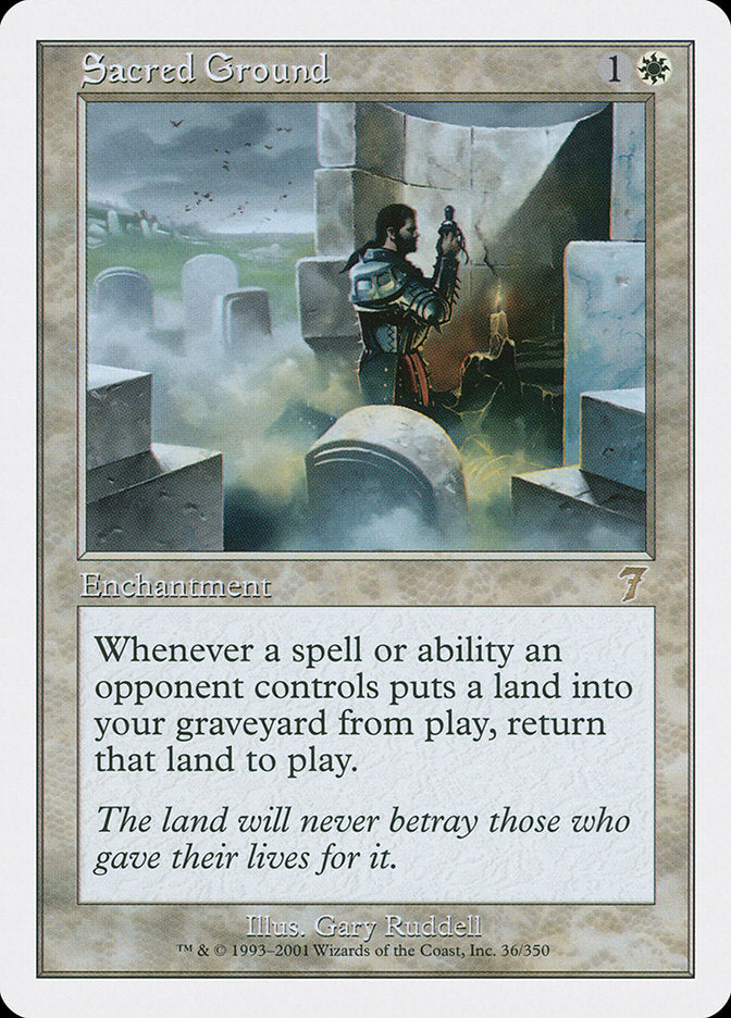 Sacred Ground - (Foil): Seventh Edition