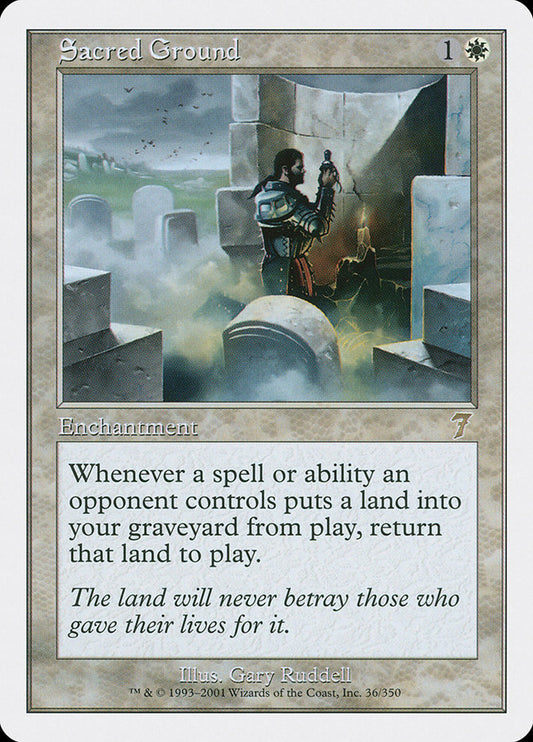 Sacred Ground - (Foil): Seventh Edition