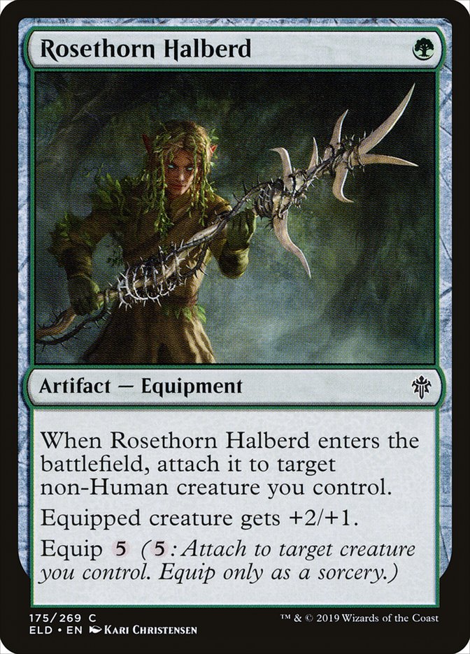 Rosethorn Halberd - (Foil): Throne of Eldraine
