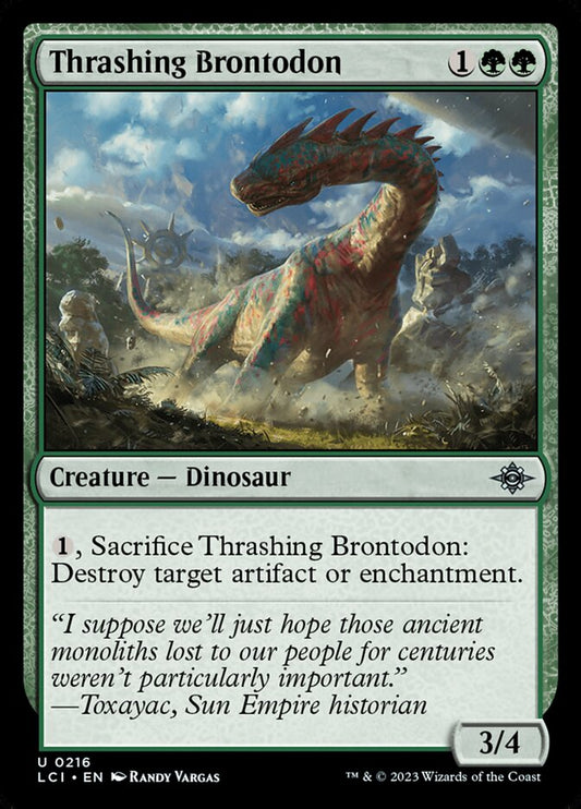 Thrashing Brontodon - (Foil): Lost Caverns of Ixalan