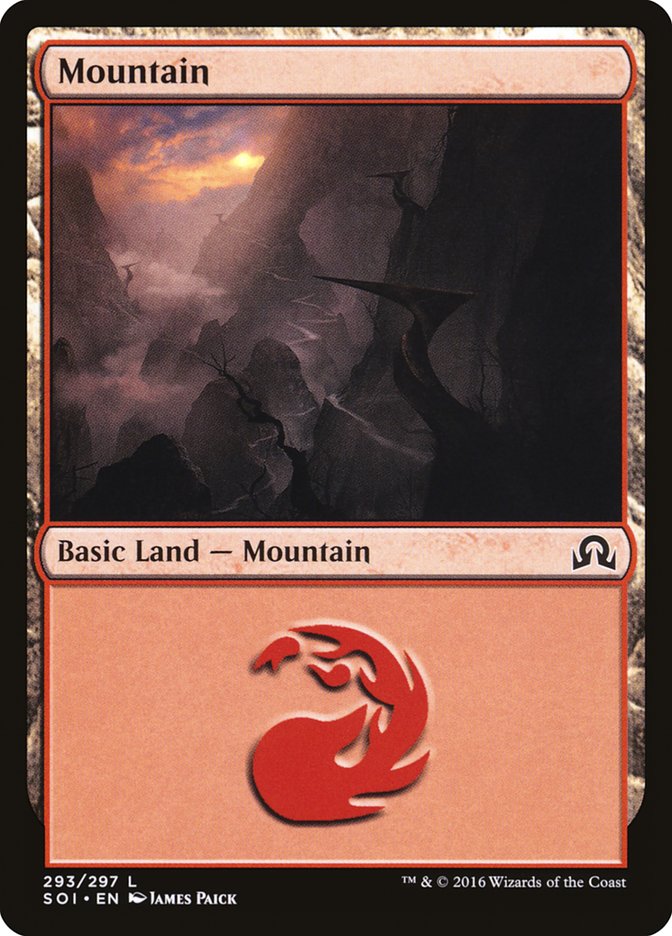 Mountain (#293) - (Foil): Shadows over Innistrad