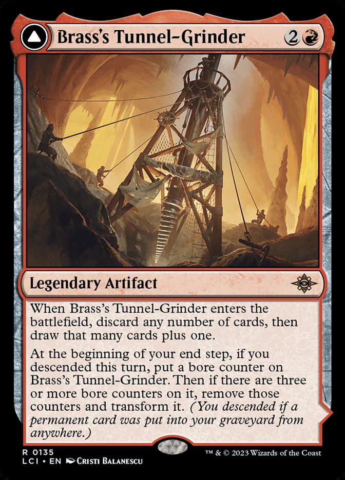 Brass's Tunnel-Grinder // Tecutlan, the Searing Rift: Lost Caverns of Ixalan