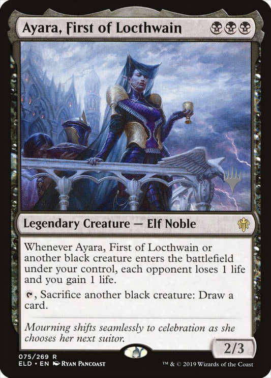 Ayara, First of Locthwain (Promo Pack) (Throne of Eldraine) - (Foil): Throne of Eldraine Promos