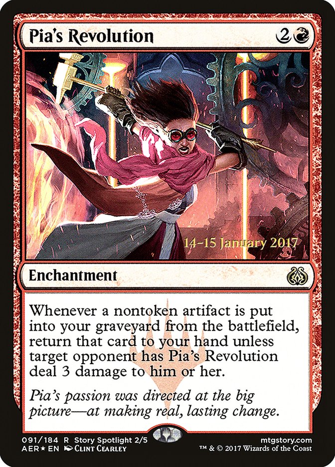 Pia's Revolution (Prerelease) (Aether Revolt) - (Foil): Aether Revolt Promos