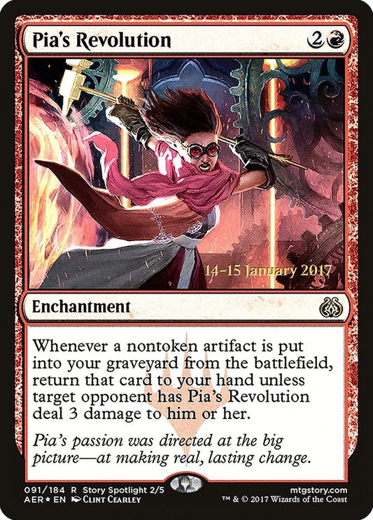 Pia's Revolution (Prerelease) (Aether Revolt) - (Foil): Aether Revolt Promos