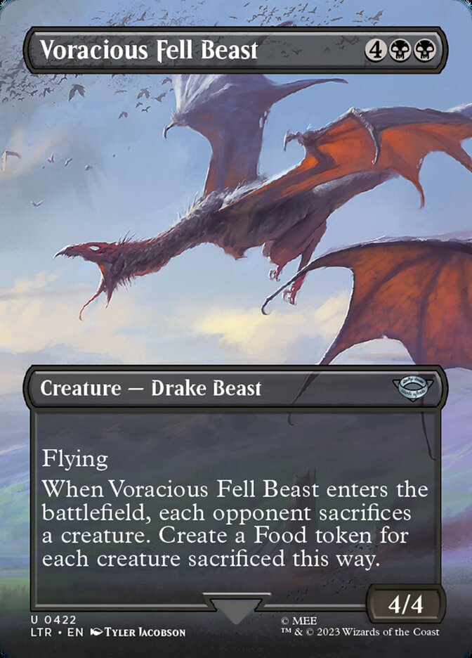 Voracious Fell Beast (Borderless) - (Foil): The Lord of the Rings: Tales of Middle-earth