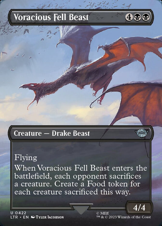 Voracious Fell Beast (Borderless) - (Foil): The Lord of the Rings: Tales of Middle-earth