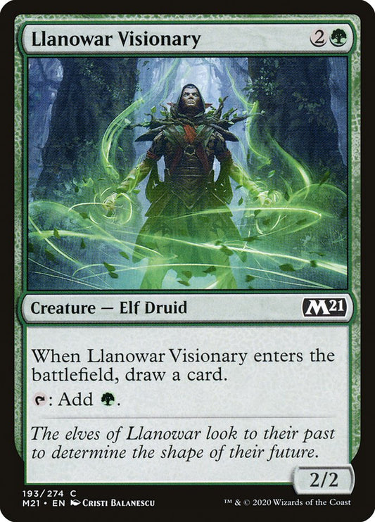 Llanowar Visionary - (Foil): Core Set 2021