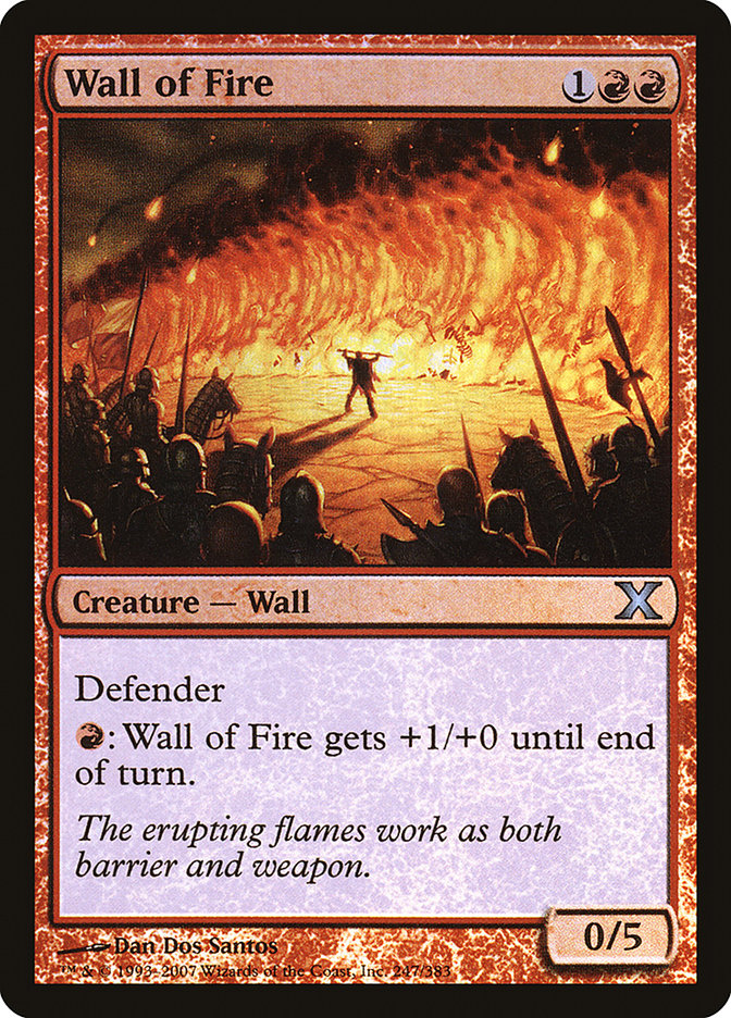 Wall of Fire - (Foil): Tenth Edition
