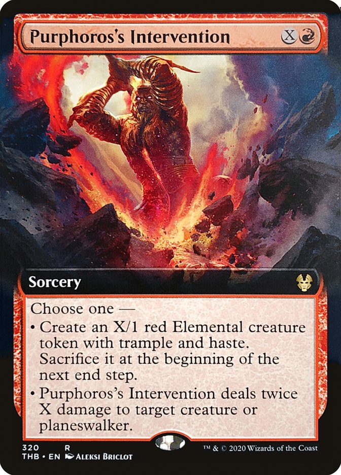 Purphoros's Intervention (Extended Art) - (Foil): Theros Beyond Death