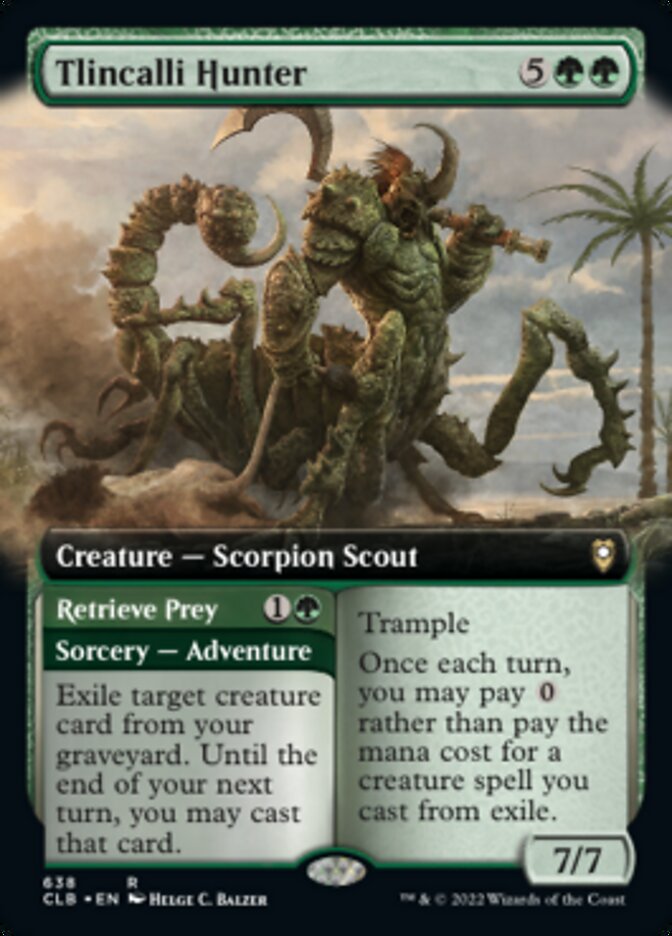 Tlincalli Hunter // Retrieve Prey - (Foil): Commander Legends: Battle for Baldur's Gate
