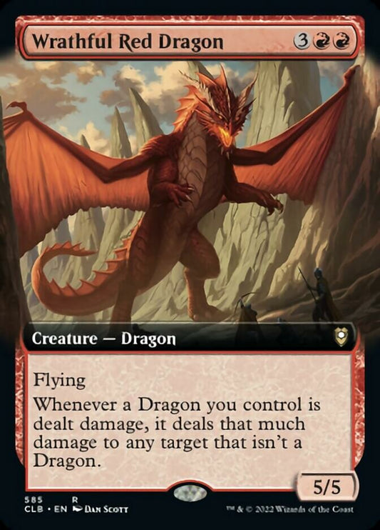 Wrathful Red Dragon (Extended Art) - (Foil): Commander Legends: Battle for Baldur's Gate
