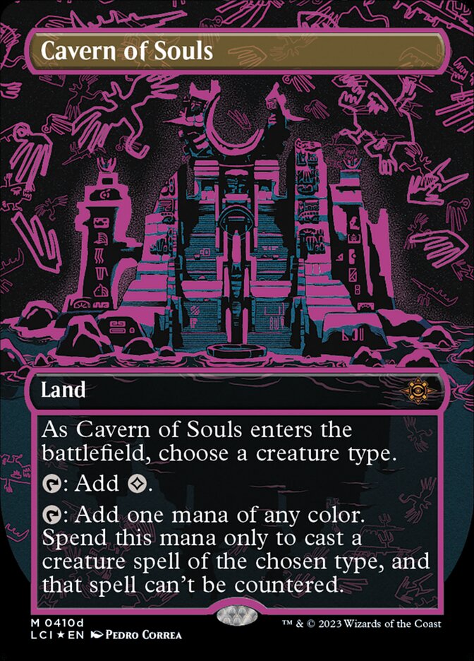 Cavern of Souls (Borderless) (Neon Ink Purple) - (Foil): Lost Caverns of Ixalan