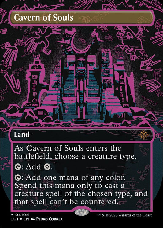 Cavern of Souls (Borderless) (Neon Ink Purple) - (Foil): Lost Caverns of Ixalan