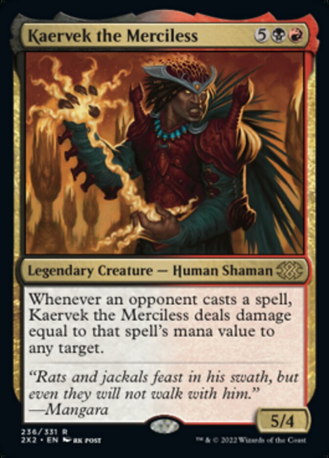 Kaervek the Merciless - (Foil): Double Masters 2022