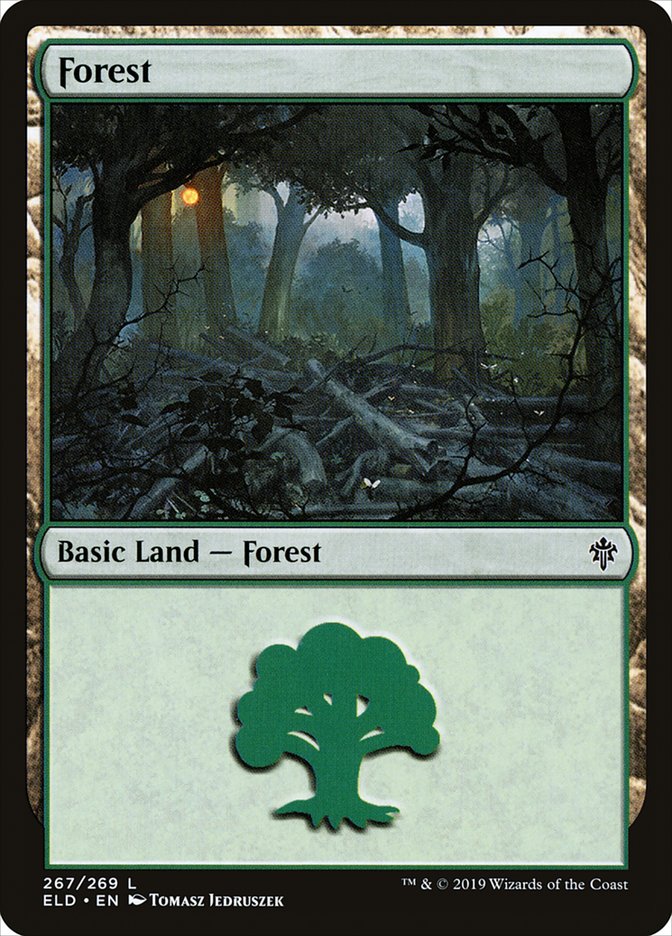 Forest (#267) - (Foil): Throne of Eldraine