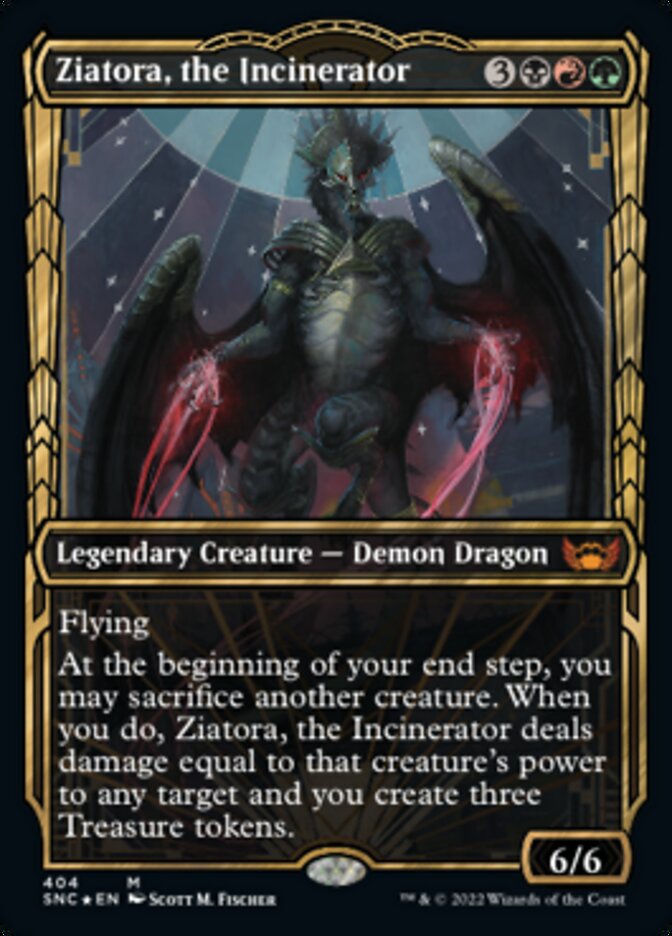 Ziatora, the Incinerator (Showcase) (Gilded Foil) - (Foil): Streets of New Capenna