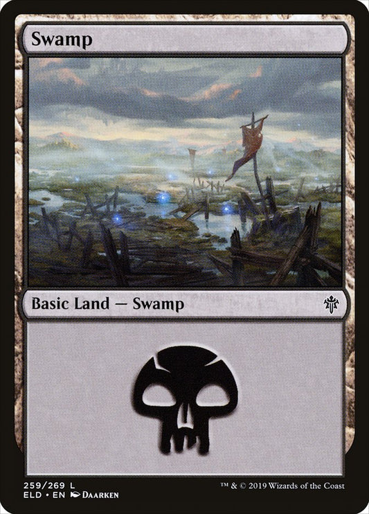 Swamp (#259) - (Foil): Throne of Eldraine